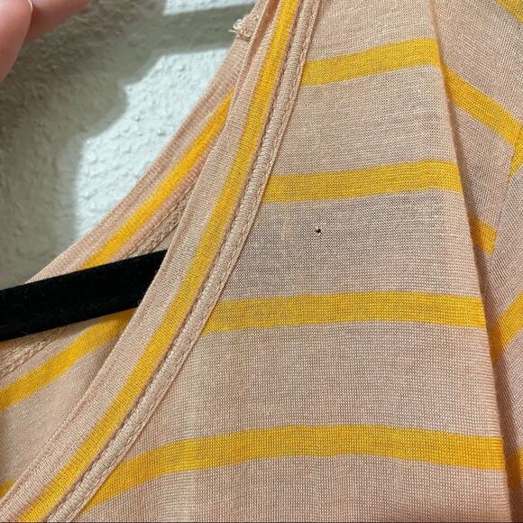 ALC Orange Striped Tee Shirt Dress Womens S Short Sleeve Casual Beachy Quiet Lux - Picture 11 of 11